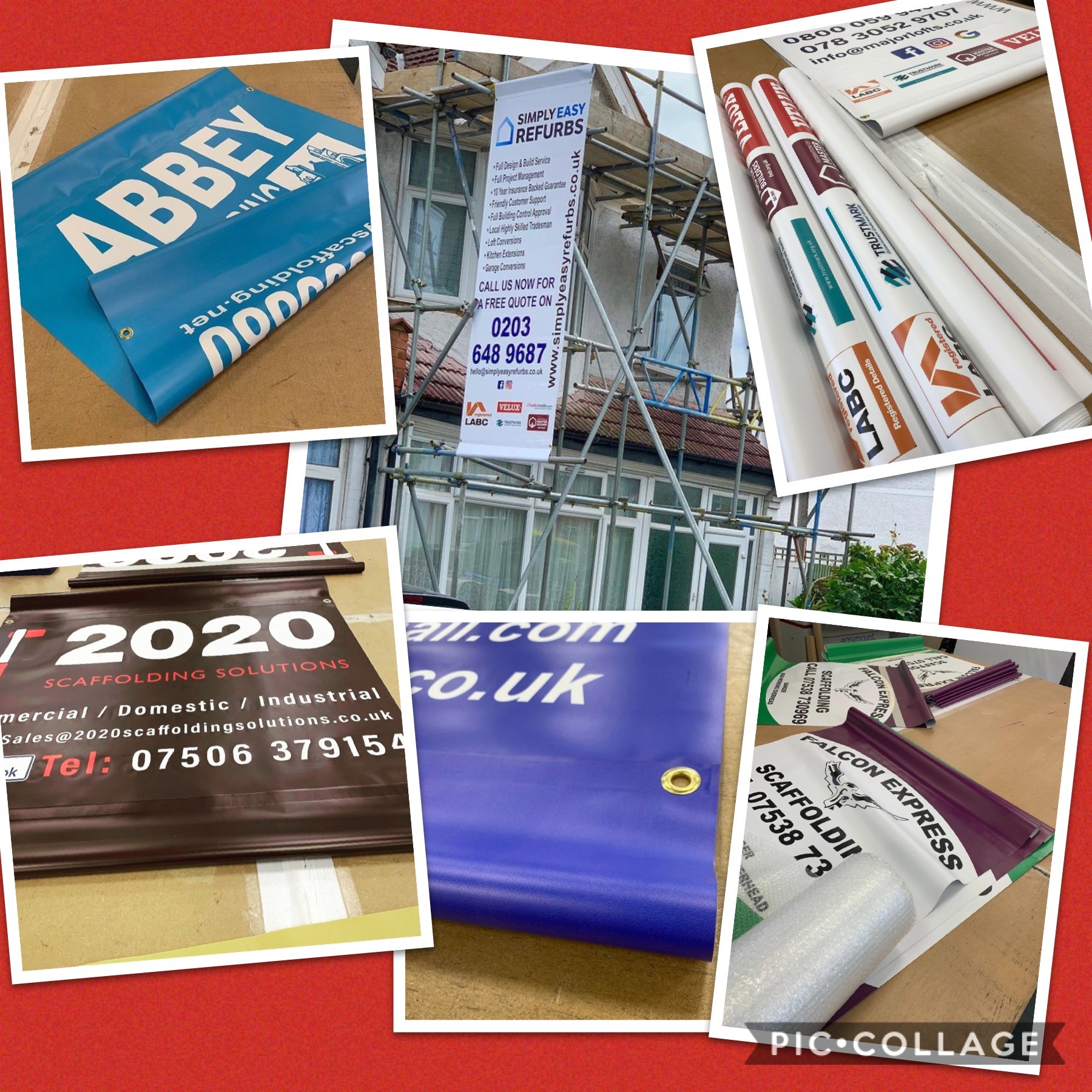 3m x 1m Double Sided Scaffolding Banner Big Value Banners