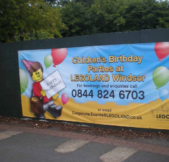 Printed Outdoor Vinyl Sign for Business Parties Birthdays 6ft x 2ft PVC Banner 